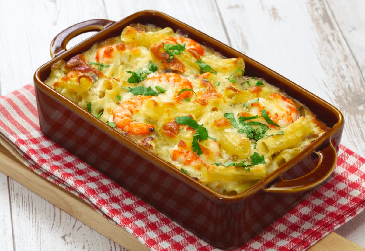 Camarones gratinados